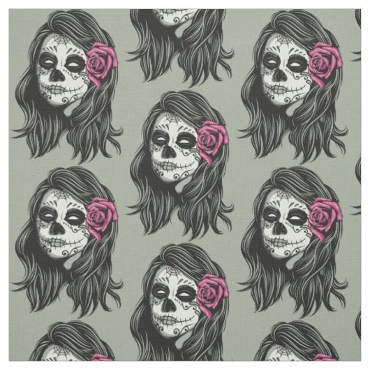 Zombie Woman aangepaste kleurstof Stof (Swatch)