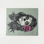 Zombie Woman, aangepaste tapisserieën Wandkleed (Voorkant (horizontaal))