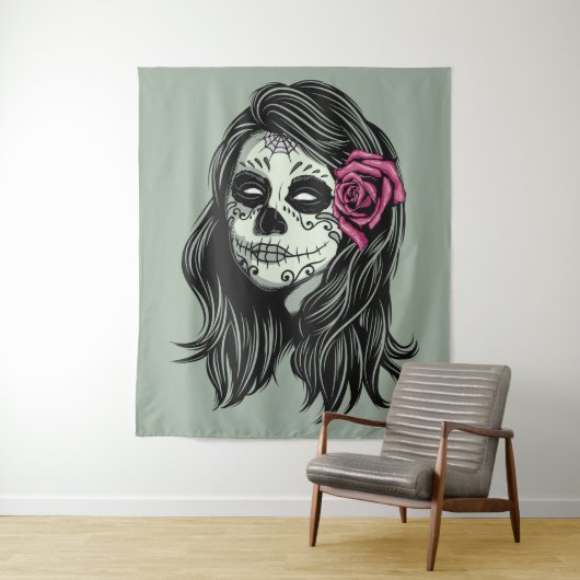 Zombie Woman, aangepaste tapisserieën Wandkleed (In situ)