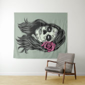 Zombie Woman, aangepaste tapisserieën Wandkleed (In Situ (horizontaal))