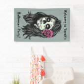 Zombie Woman, aangepaste tekst en kleurenbanner Spandoek (Insitu)