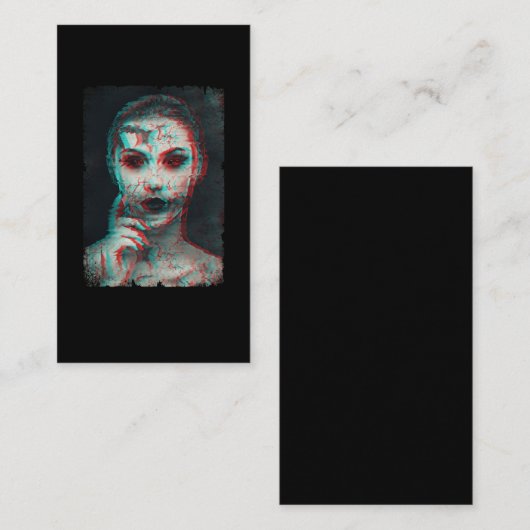 Zombie Woman Creepy Girl Devil Visitekaartje (Voorkant / Achterkant)