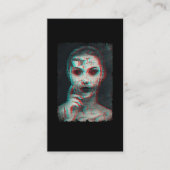 Zombie Woman Creepy Girl Devil Visitekaartje (Voorkant)