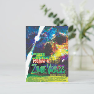 Zombie Worlds Halloween Galaxy of Horrors Briefkaart