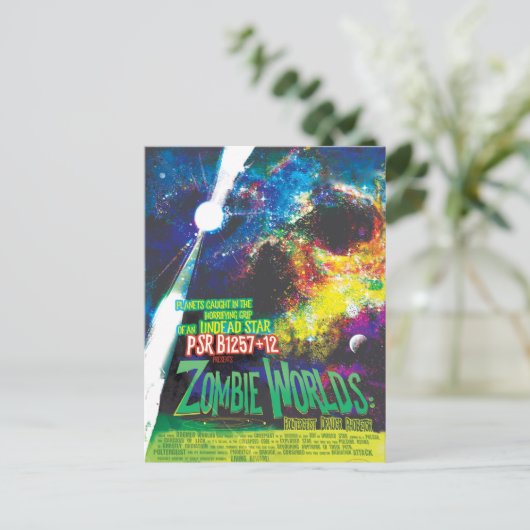 Zombie Worlds Halloween Galaxy of Horrors Briefkaart (Staand voorkant)