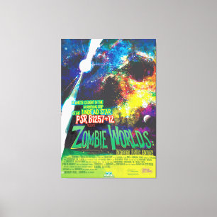 Zombie Worlds Halloween Galaxy of Horrors Canvas Afdruk