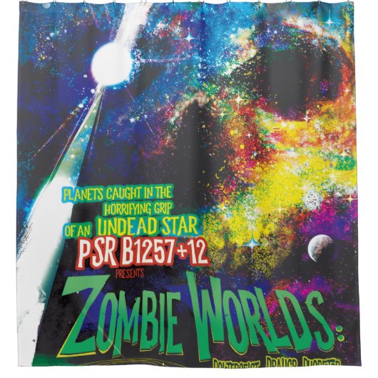 Zombie Worlds Halloween Galaxy of Horrors Douchegordijn (Voorkant)