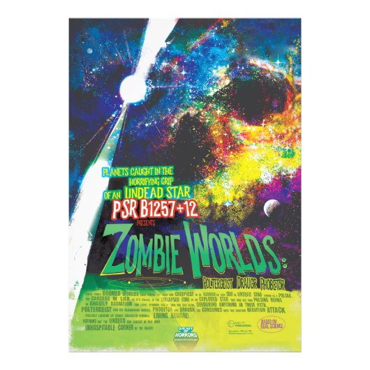 Zombie Worlds Halloween Galaxy of Horrors Foto Afdruk (Voorkant)