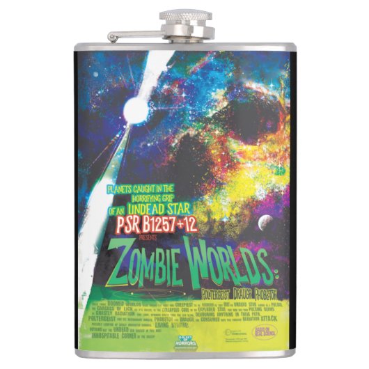 Zombie Worlds Halloween Galaxy of Horrors Heupfles (Voorkant)
