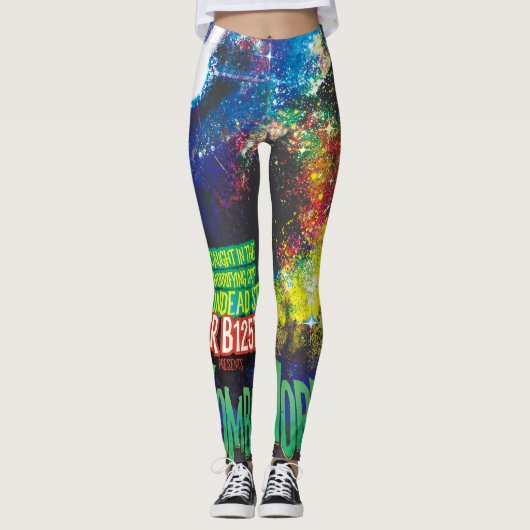 Zombie Worlds Halloween Galaxy of Horrors Leggings (Voorkant)