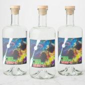Zombie Worlds Halloween Galaxy of Horrors Likeurfles Etiket (Flessen)