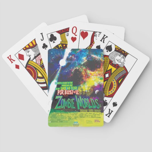 Zombie Worlds Halloween Galaxy of Horrors Pokerkaarten (Achterkant)