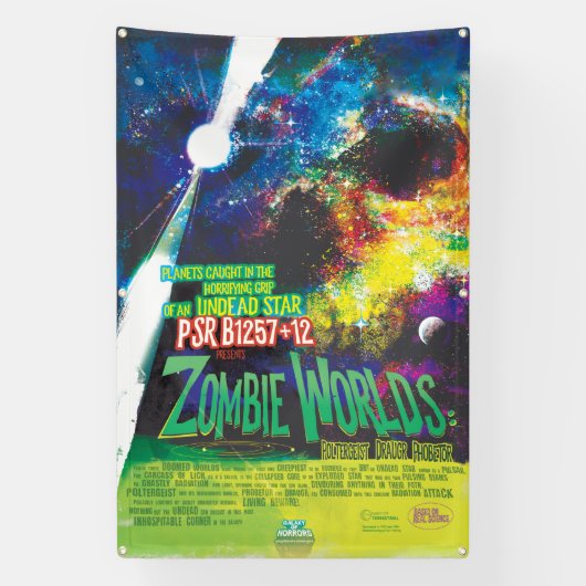 Zombie Worlds Halloween Galaxy of Horrors Spandoek (Verticaal)