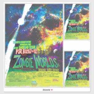 Zombie Worlds Halloween Galaxy of Horrors Sticker