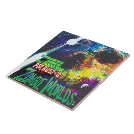 Zombie Worlds Halloween Galaxy of Horrors Tegeltje (Zijkant)