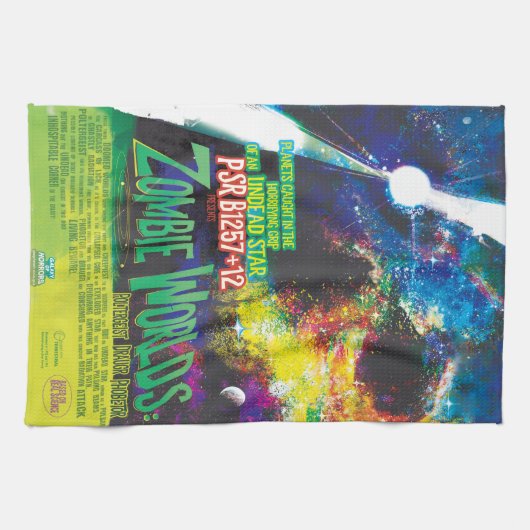 Zombie Worlds Halloween Galaxy of Horrors Theedoek (Horizontaal)