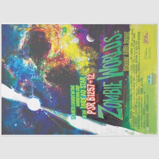 Zombie Worlds Halloween Galaxy of Horrors Tissuepapier (Voorkant)