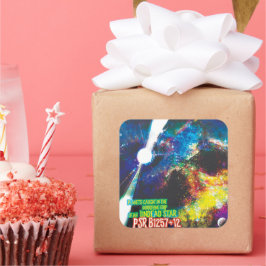 Zombie Worlds Halloween Galaxy of Horrors Vierkante Sticker