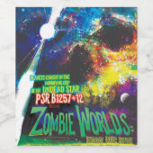 Zombie Worlds Halloween Galaxy of Horrors Wijn Etiket (Enkel label)
