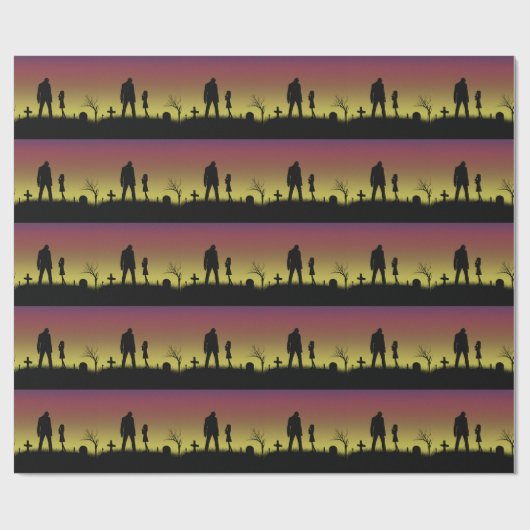 Zombie Wrapping Paper Cadeaupapier (Vlak)