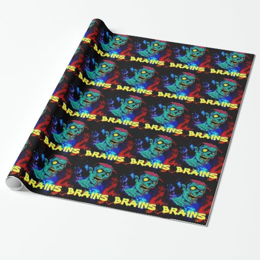 Zombie Wrapping Paper Cadeaupapier (Uitgerold)