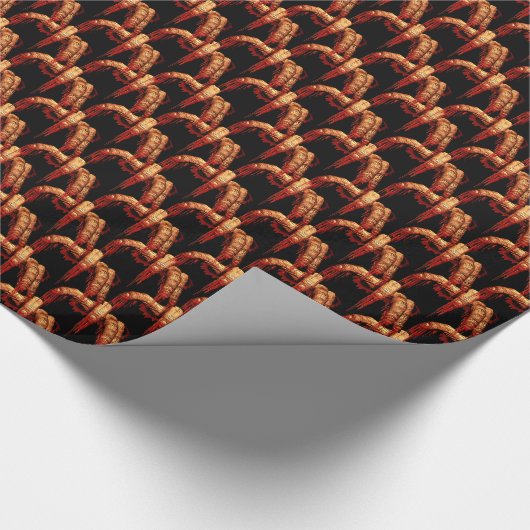 Zombie Wrapping Paper Gory Zombie Gift Paper Cadeaupapier (Hoek)