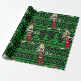 zombie xmas santa cadeaupapier
