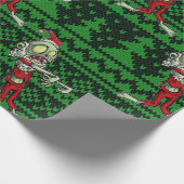 zombie xmas santa cadeaupapier (Hoek)