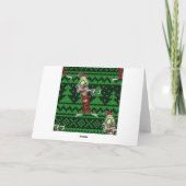 zombie xmas santa feestdagen kaart (Achterkant)