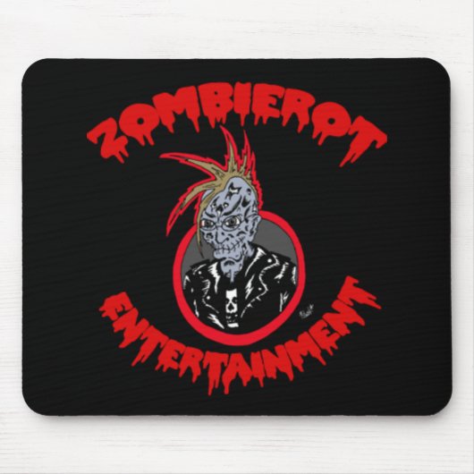 "Zombie Xtoph" Zombierot Logo Mousepad Muismat (Voorkant)