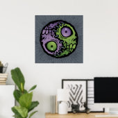 Zombie Yin-Yang Poster (Thuiskantoor)