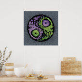 Zombie Yin-Yang Poster (Keuken)