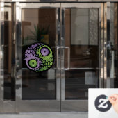 Zombie Yin-Yang Raamsticker (Kantoordeur)