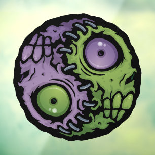 Zombie Yin-Yang Raamsticker