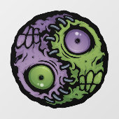 Zombie Yin-Yang Raamsticker (Vel)