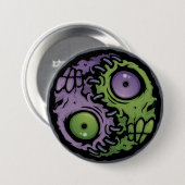 Zombie Yin-Yang Ronde Button 7,6 Cm (Voorkant /achterkant)