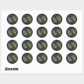 Zombie Yin-Yang Ronde Sticker (Vel)