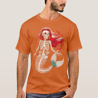 Zombie Zeemeermin Halloween Kostuum Griezelspeurde T-shirt