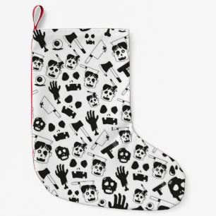 Zombie - zeewaardig Patroonachtergrond Kleine Kerstsok