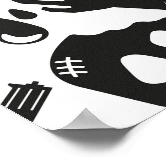  Zombie - zeewaardig Patroonachtergrond Poster (Hoek)