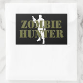 ZOMBIE- ZOMBIE-HUNTER RECHTHOEKIGE STICKER (Tas)
