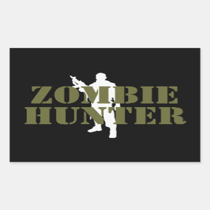 ZOMBIE- ZOMBIE JAGER RECHTHOEKIGE STICKER