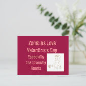 Zombie Zombies Briefkaart voor Valentijnsdag (Staand voorkant)