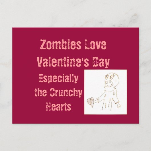 Zombie Zombies Briefkaart voor Valentijnsdag (Voorkant)