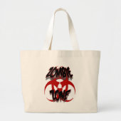 ZOMBIE ZONE GROTE TOTE BAG (Voorkant)