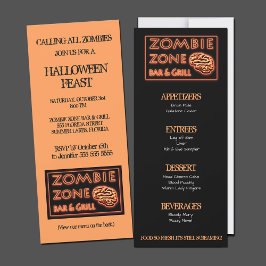 Zombie Zone Halloween Feest Kaart