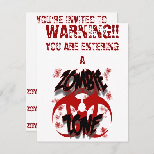 ZOMBIE ZONE KAART (Voorkant / Achterkant)