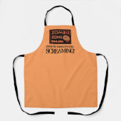 Zombie Zone vers voedsel schreeuwen Halloween Schort (Voorkant)