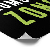 Zombie Zone Waarschuwingsbord | Halloween Party At Poster (Hoek)