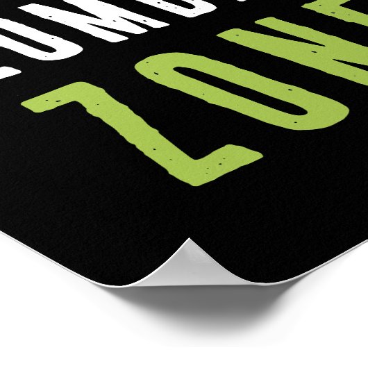 Zombie Zone Waarschuwingsbord | Halloween Party At Poster (Hoek)